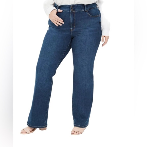 Lane Bryant Flex Magic Waistband High Rise Straight Jeans - Picture 2 of 7
